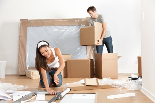 Local removals team preparing a move in Shirley residential area