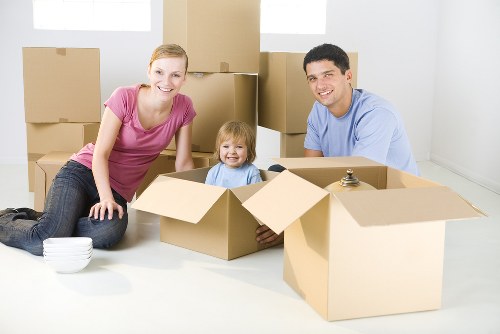 Commercial moving team planning a business relocation in Shirley