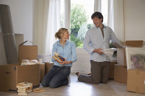 Careful loading of furniture into a van