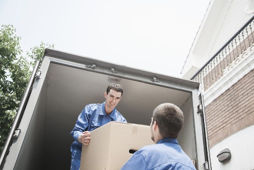 Packed household items prepared for transport during a Shirley move
