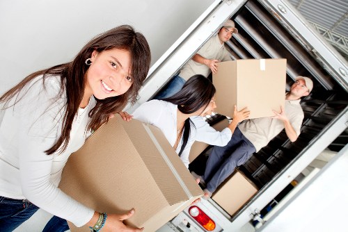 Preparing boxes and furniture for a Shirley moving service