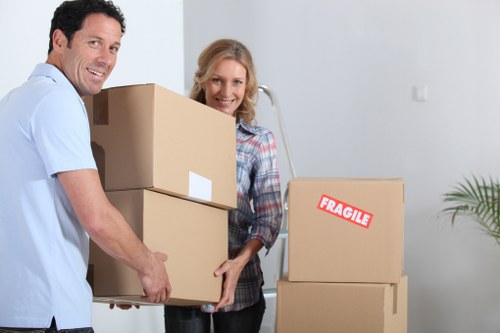 Commercial moving van service for office items in Shirley